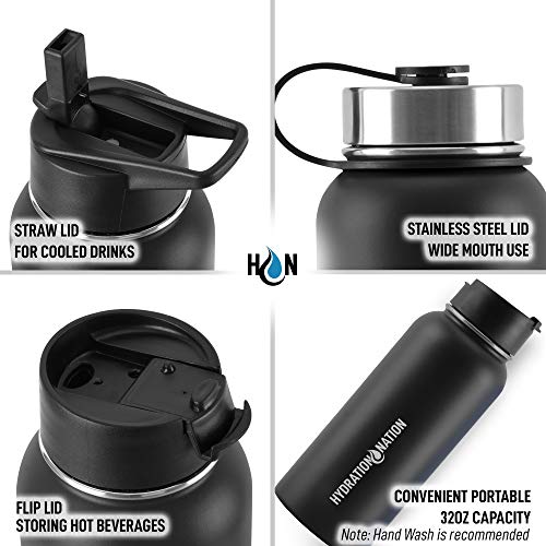 Foto 4 pulgar | Botella para Agua Hydration Nation Aislante con 3 Tapas - Venta Internacional