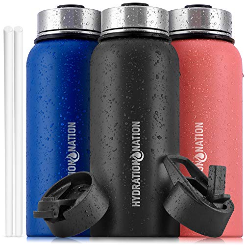 Foto 7 pulgar | Botella para Agua Hydration Nation Aislante con 3 Tapas - Venta Internacional