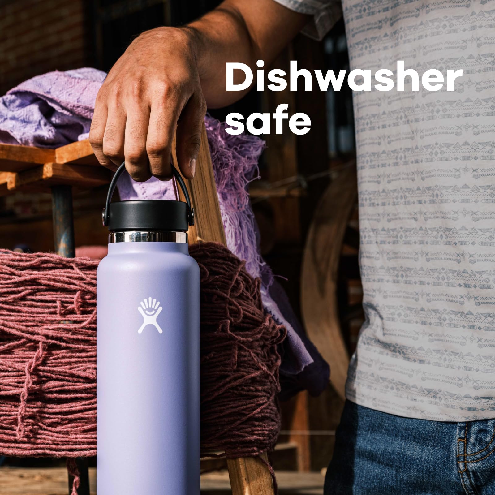 Foto 3 pulgar | Botella Hydro Flask Wide Flex Cap 946 Ml Cascade - Venta Internacional.