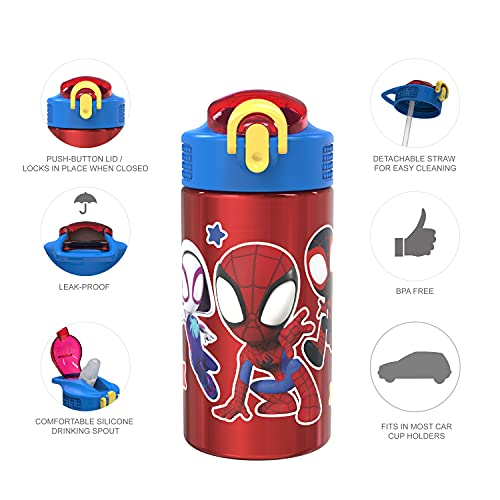 Foto 5 pulgar | Botella de Agua Para Niños Zak Designs Marvel Spider-Man 18/8 de Acero Inoxidable - Venta Internacional