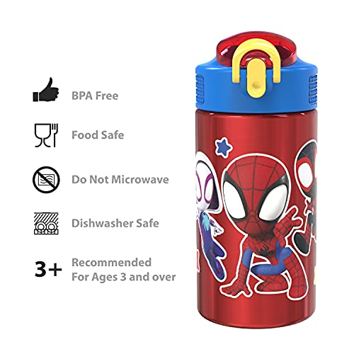 Foto 6 pulgar | Botella de Agua Para Niños Zak Designs Marvel Spider-Man 18/8 de Acero Inoxidable - Venta Internacional