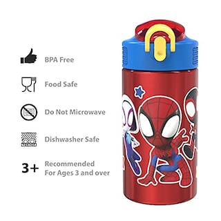 Foto 5 | Botella de Agua Para Niños Zak Designs Marvel Spider-Man 18/8 de Acero Inoxidable - Venta Internacional
