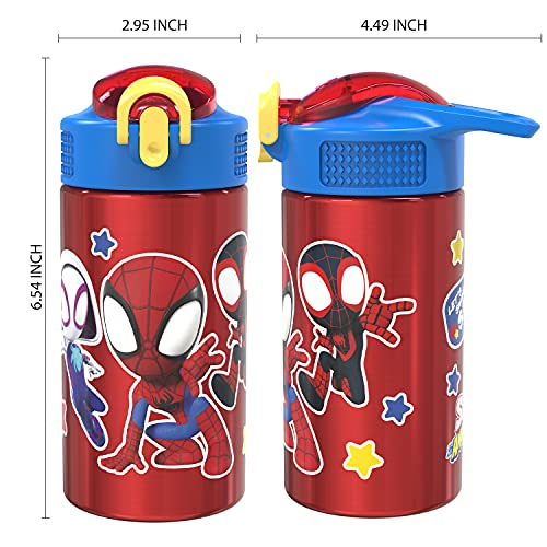 Foto 7 pulgar | Botella de Agua Para Niños Zak Designs Marvel Spider-Man 18/8 de Acero Inoxidable - Venta Internacional