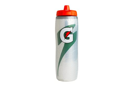 Foto 2 pulgar | Botella de Agua Gatorade Insulated Squeeze Plateada Libre de BPA 900 ml - Venta Internacional