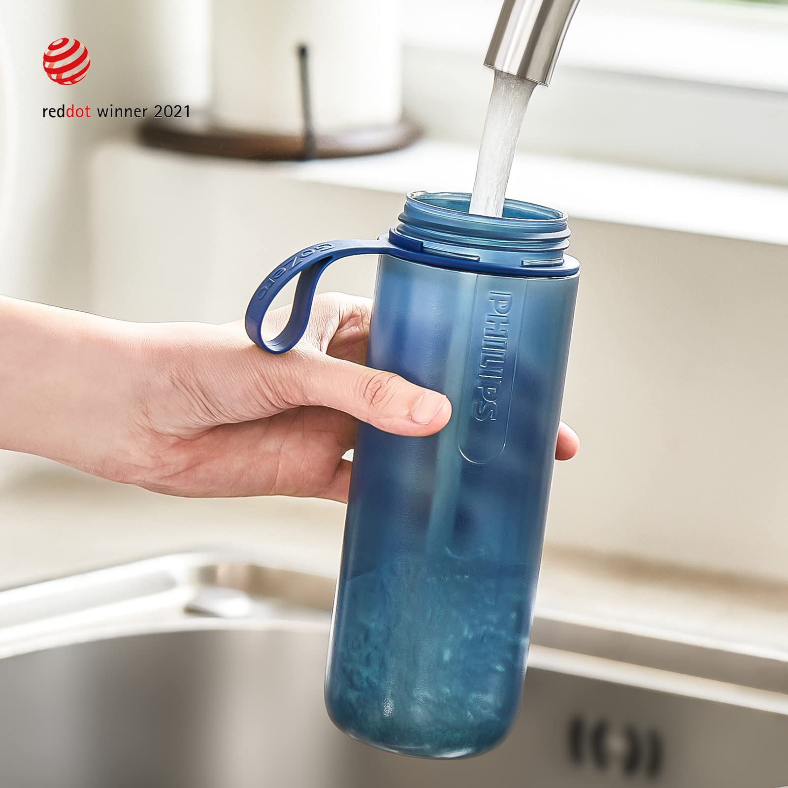 Foto 5 pulgar | Botella de Agua Philips Water Gozero Active sin BPA 950 ml Azul - Venta Internacional