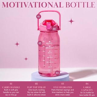 Foto 3 | Botella de Agua Paris Hilton Motivational 1.5 L con Color Rosa Pajizo - Venta Internacional