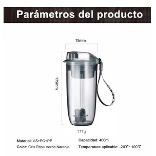 Foto 3 | Mezcladora de Productos Deportivos Eo Safe Imports Gris 400 ml