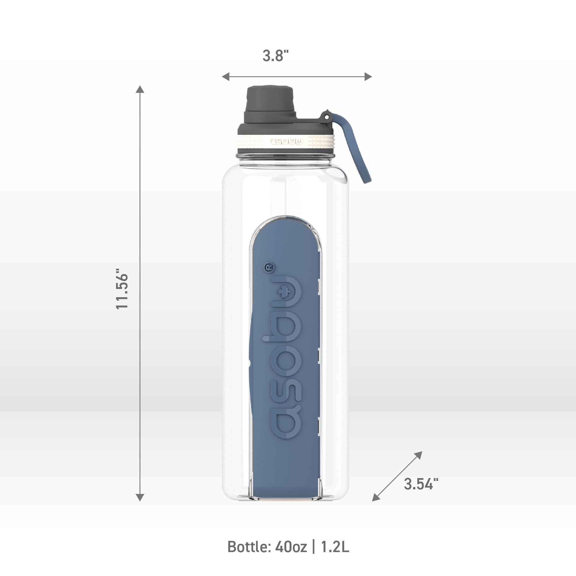 Foto 6 | Botella De Agua Asobu Electrolyte Con Almacenamiento Tritan Blue De 1,2 Litros - Venta Internacional.