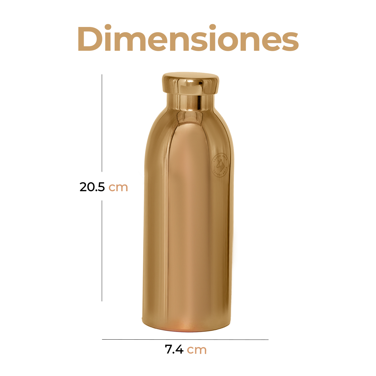 Foto 3 | Termo Acero Inoxidable con Tapa Hermetica 500ml  Oro Rosa