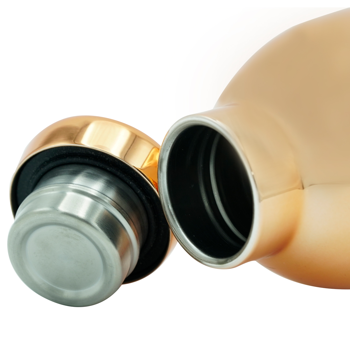 Foto 7 pulgar | Termo Acero Inoxidable con Tapa Hermetica 500ml  Oro Rosa