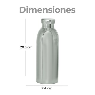Foto 3 | Termo Acero Inoxidable con Tapa Hermetica 500ml Plateado