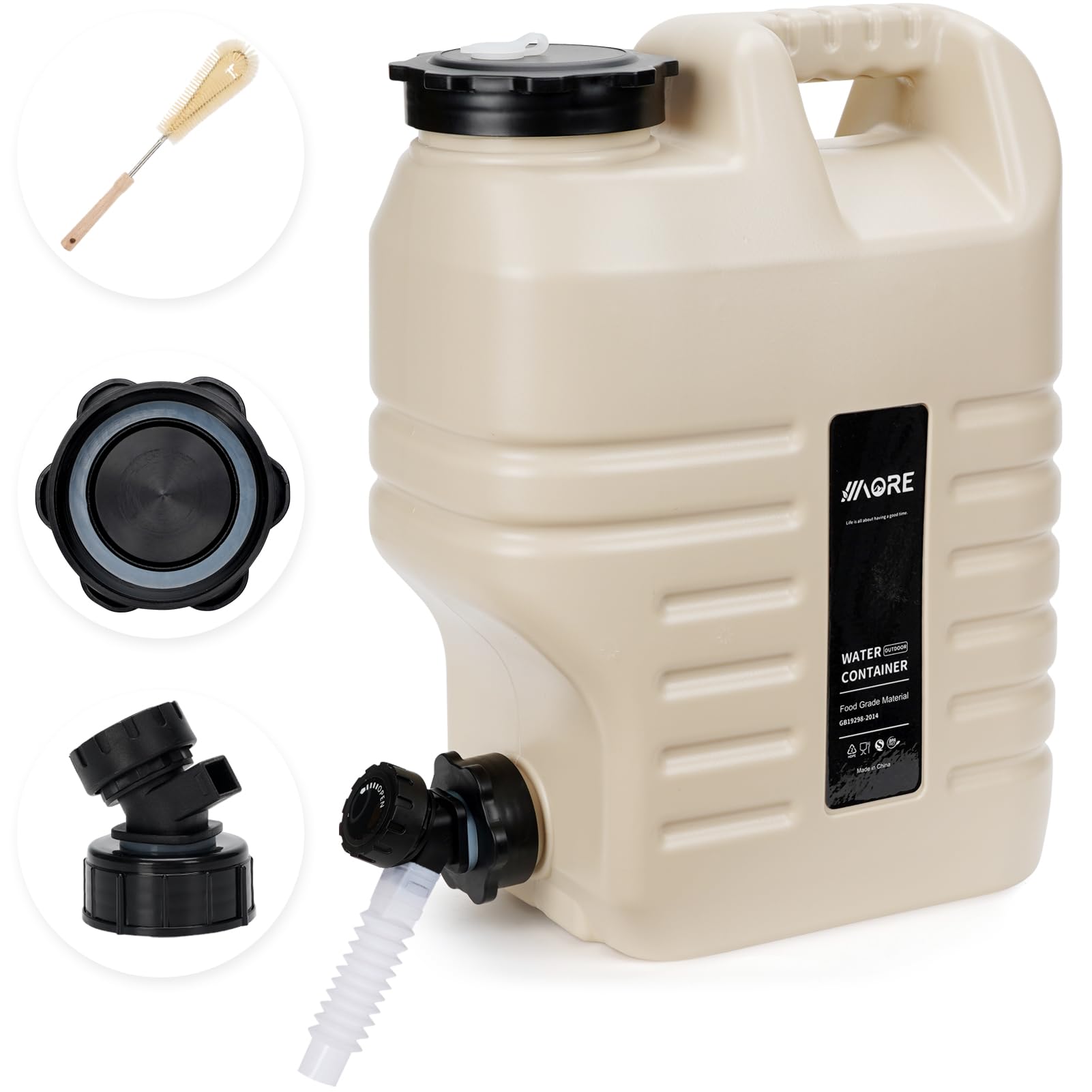Foto 2 pulgar | Recipiente De Agua De 12 Litros Con Grifo Sin Bpa Para Acampar, Color Blanco - Venta Internacional.