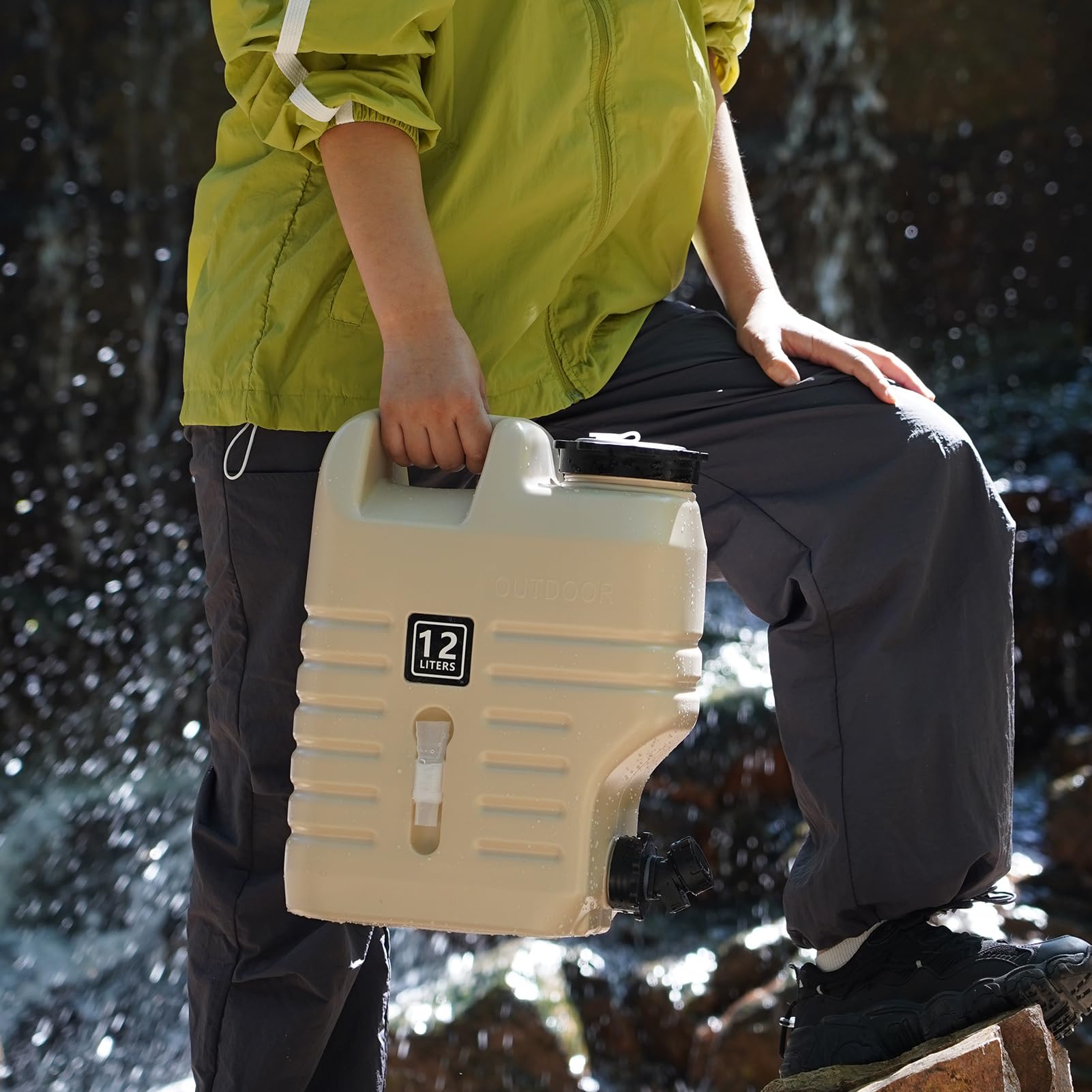 Foto 3 pulgar | Recipiente De Agua De 12 Litros Con Grifo Sin Bpa Para Acampar, Color Blanco - Venta Internacional.