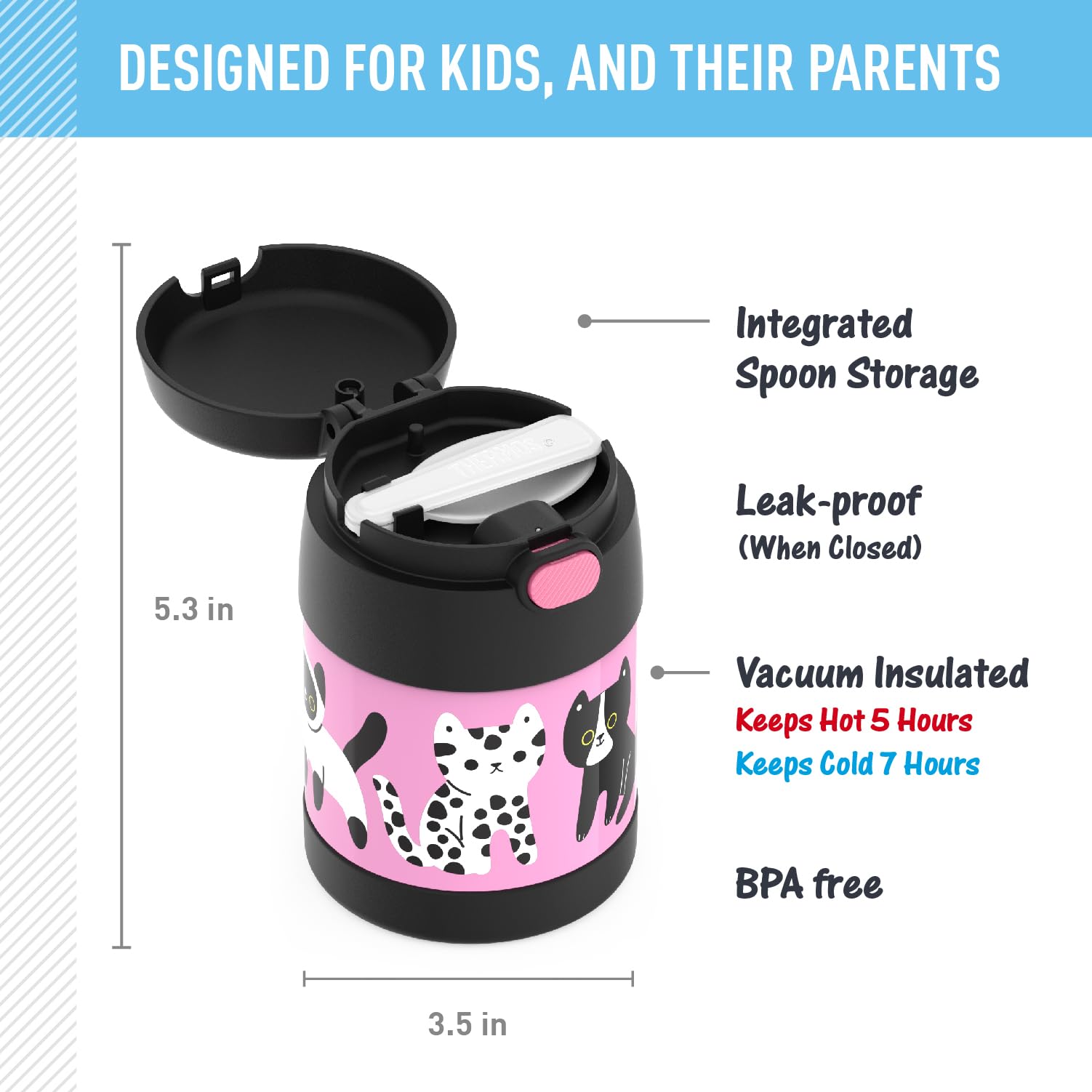 Foto 3 pulgar | Tarro De Comida Thermos Funtainer De Acero Inoxidable Para Niños, 300 Ml, Con Cuchara - Venta Internacional.