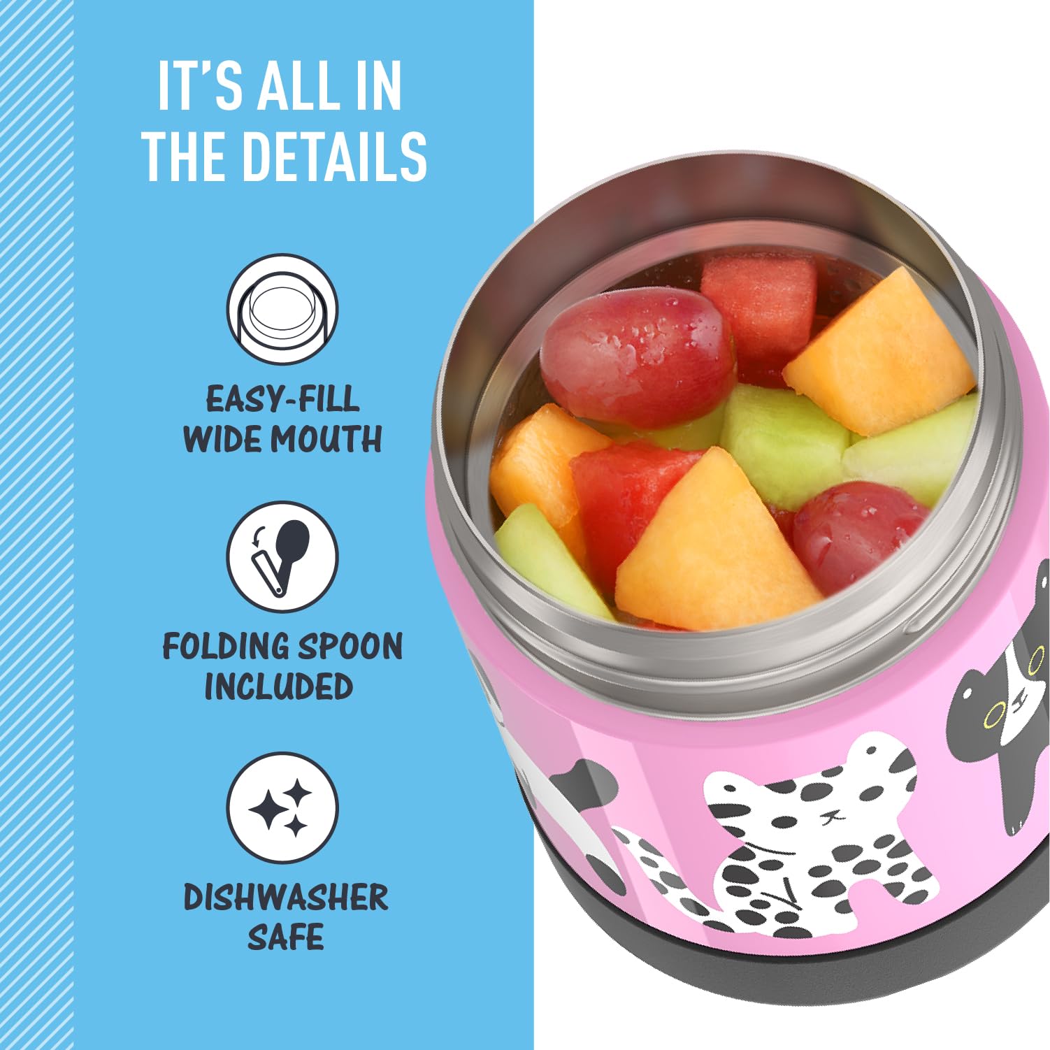 Foto 5 pulgar | Tarro De Comida Thermos Funtainer De Acero Inoxidable Para Niños, 300 Ml, Con Cuchara - Venta Internacional.