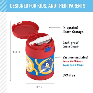 Foto 2 | Tarro De Comida Thermos Funtainer De Acero Inoxidable Sonic Hedgehog, 300 Ml - Venta Internacional.