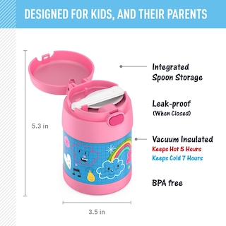 Foto 2 | Tarro De Comida Thermos Funtainer De Acero Inoxidable Para Niños Con Cuchara, 300 Ml - Venta Internacional.