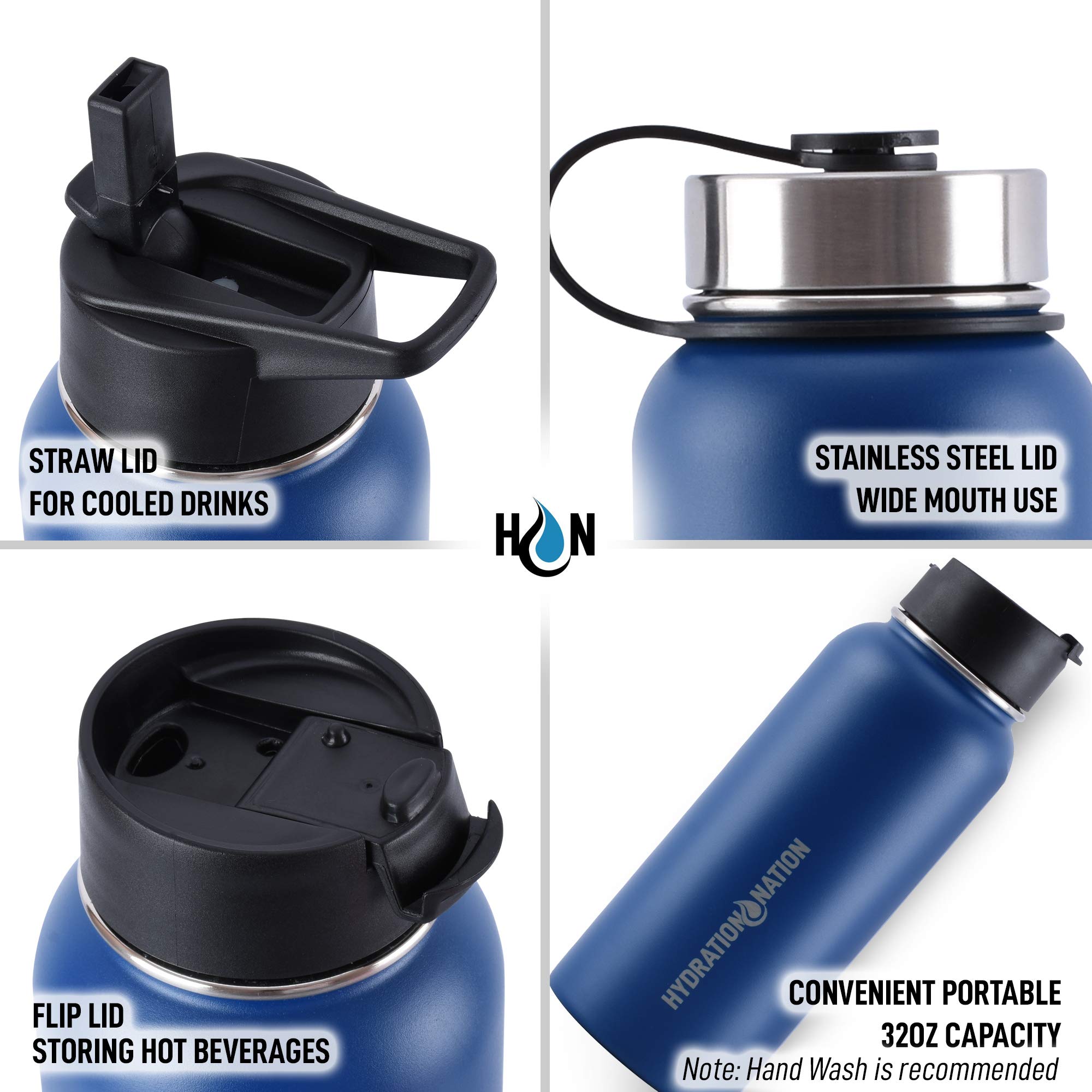 Foto 5 pulgar | Botella De Agua Hydration Nation Con Aislamiento Al Vacío, Azul, 500 Ml - Venta Internacional.