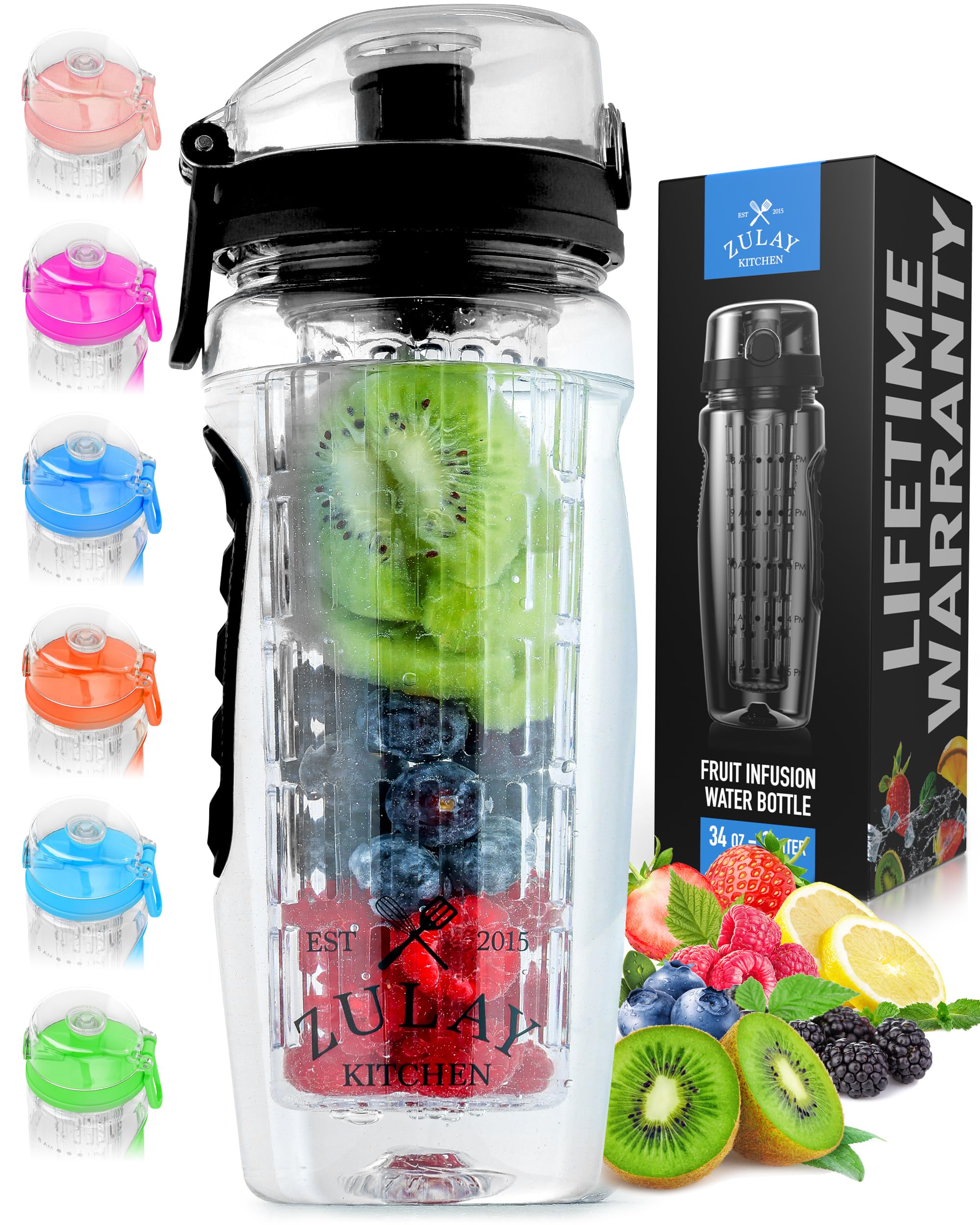 Foto 2 pulgar | Botella Infusora De Frutas Con Funda - Venta Internacional.