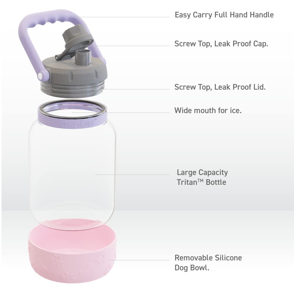 Foto 5 pulgar | Botella De Agua Asobu Barkley Tritan De 1,5 L Con Cuenco Desmontable Para Perros - Venta Internacional.