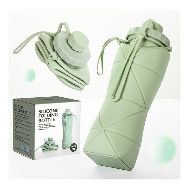 Foto 4 | Botella De Agua Plegable Portátil De Silicona De 600 Ml Para Té Al Aire Libre - Venta Internacional.