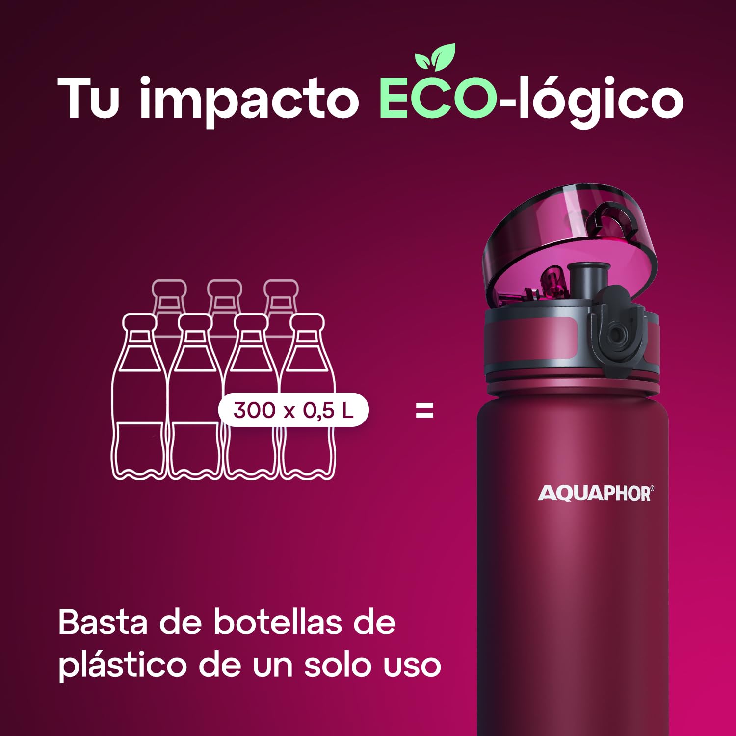 Foto 6 pulgar | Botella De Agua Aquaphor City De 500 Ml Con Filtro De Carbón Activado - Venta Internacional.