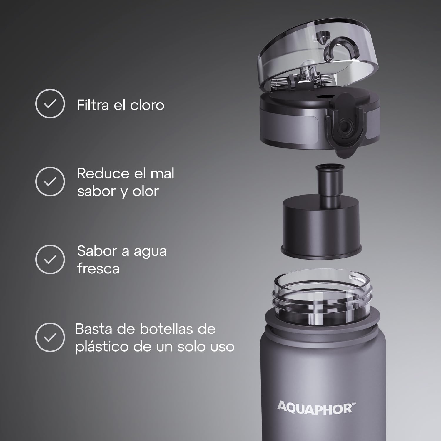Foto 4 pulgar | Botella De Agua Aquaphor City De 500 Ml Con Filtro De Carbón Activado - Venta Internacional.