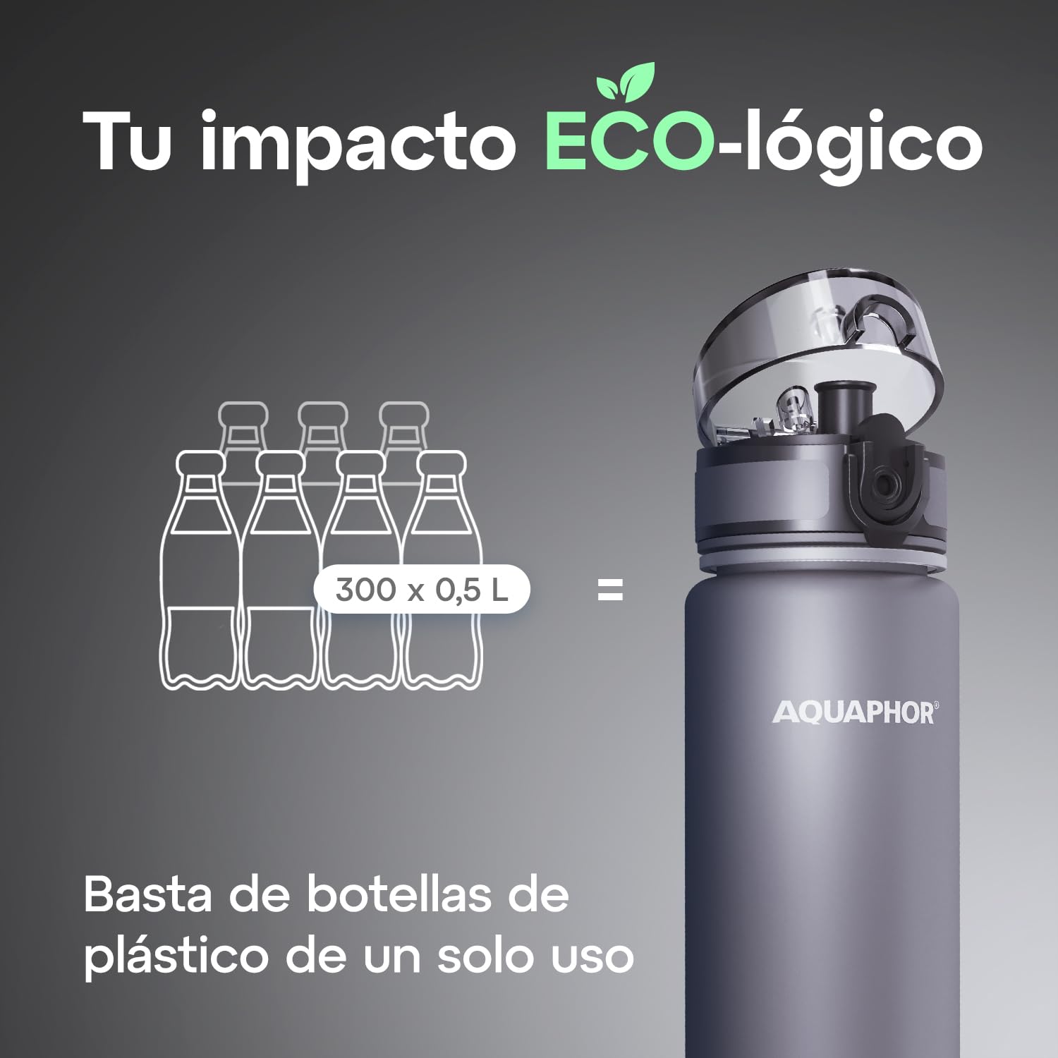 Foto 7 pulgar | Botella De Agua Aquaphor City De 500 Ml Con Filtro De Carbón Activado - Venta Internacional.