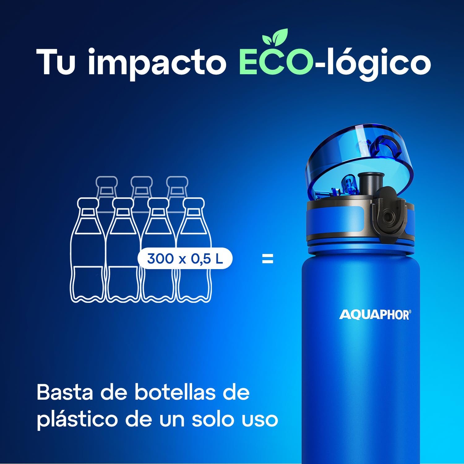 Foto 7 pulgar | Botella De Agua Aquaphor City De 500 Ml Con Filtro De Carbón Activado - Venta Internacional.
