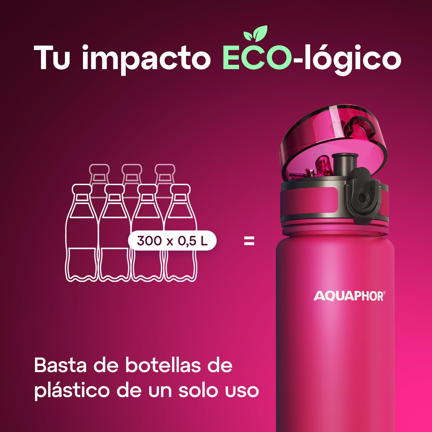 Foto 5 pulgar | Botella De Agua Aquaphor City De 500 Ml Con Filtro De Carbón Activado - Venta Internacional.