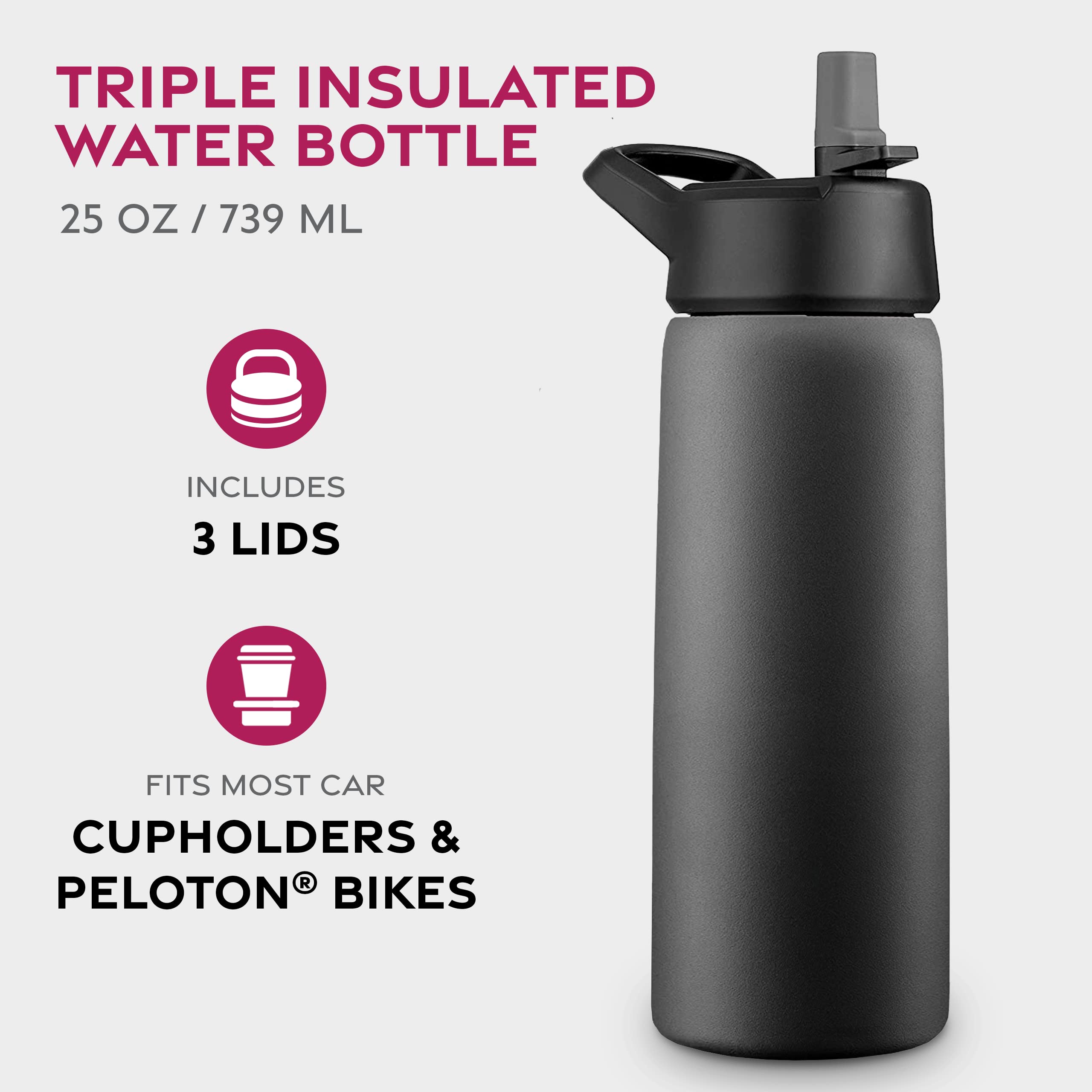 Foto 2 | Botella De Agua Finedine Con Aislamiento De Acero Inoxidable De 750 Ml - Venta Internacional.