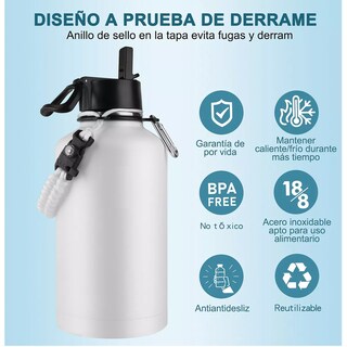 Foto 2 | Botella de Agua Térmica Frío 2l Eo Safe Imports Esi-17629 Blanca