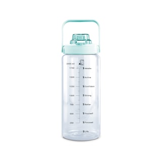 Foto 2 | Botella Para Agua Azul | 2 L | Con Funda De Neopreno | Fácil De Transportar | Botella Motivacional B Life.