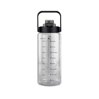Foto 2 | Botella Para Agua Negra | 2 L | Con Funda De Neopreno | Fácil De Transportar | Botella Motivacional B Life.