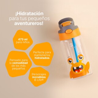 Foto 3 | Botella De Agua Para Niños | 473 Ml | Con Accesorios Y Correa | Botella Calabacín | B Life.
