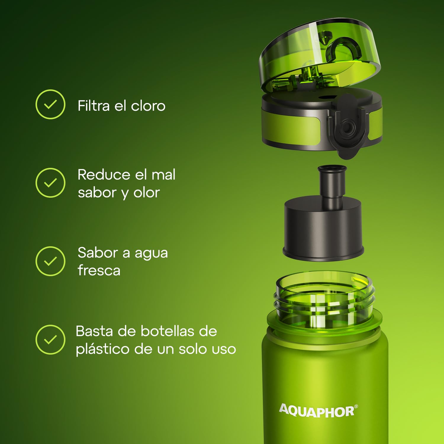 Foto 4 pulgar | Botella De Agua Aquaphor City De 500 Ml Con Filtro De Carbón Activado - Venta Internacional.