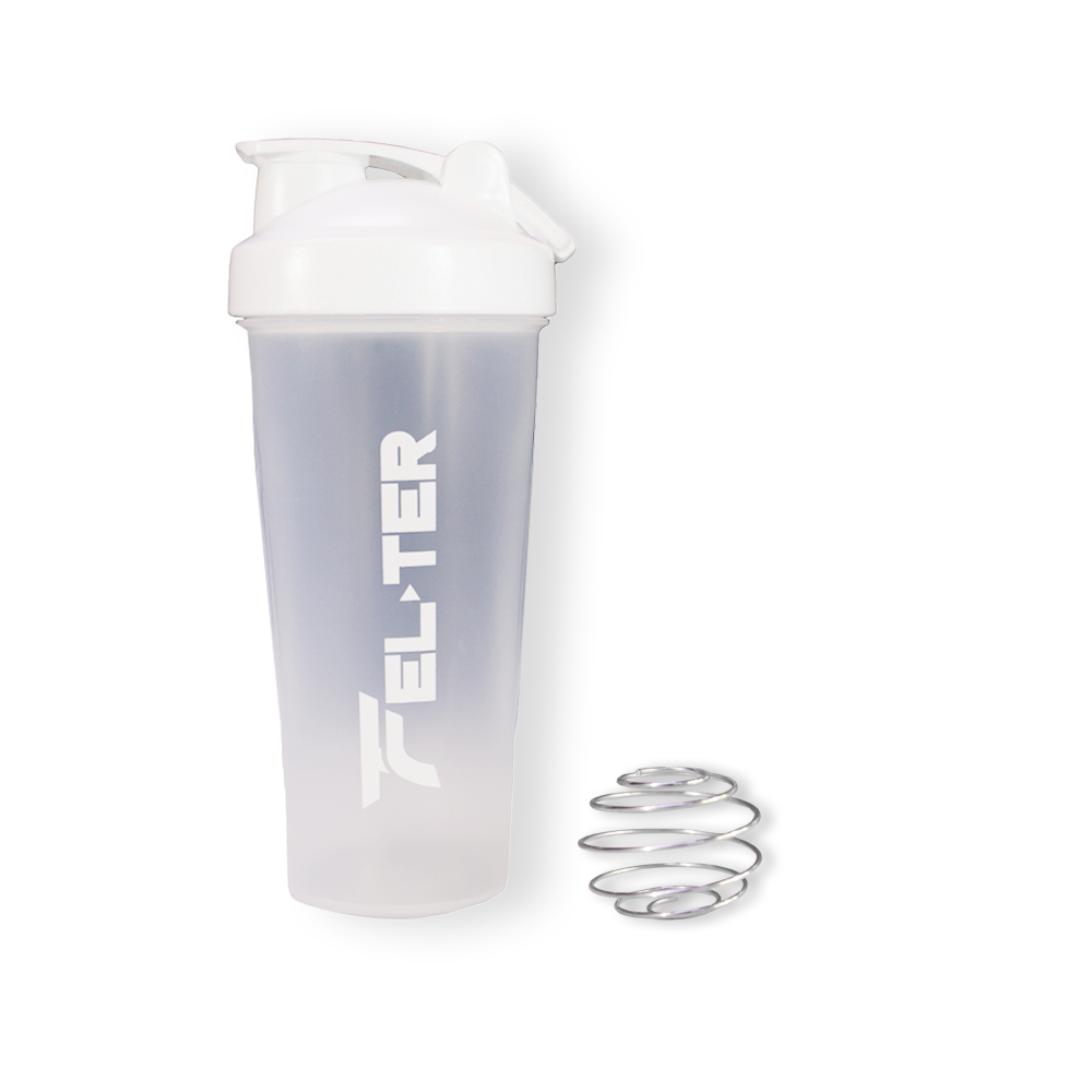 Shaker, Vaso Mezclador Para Proteína, 750 Ml, Blanco,  Con Batidora De Acero Inoxidable, Felter