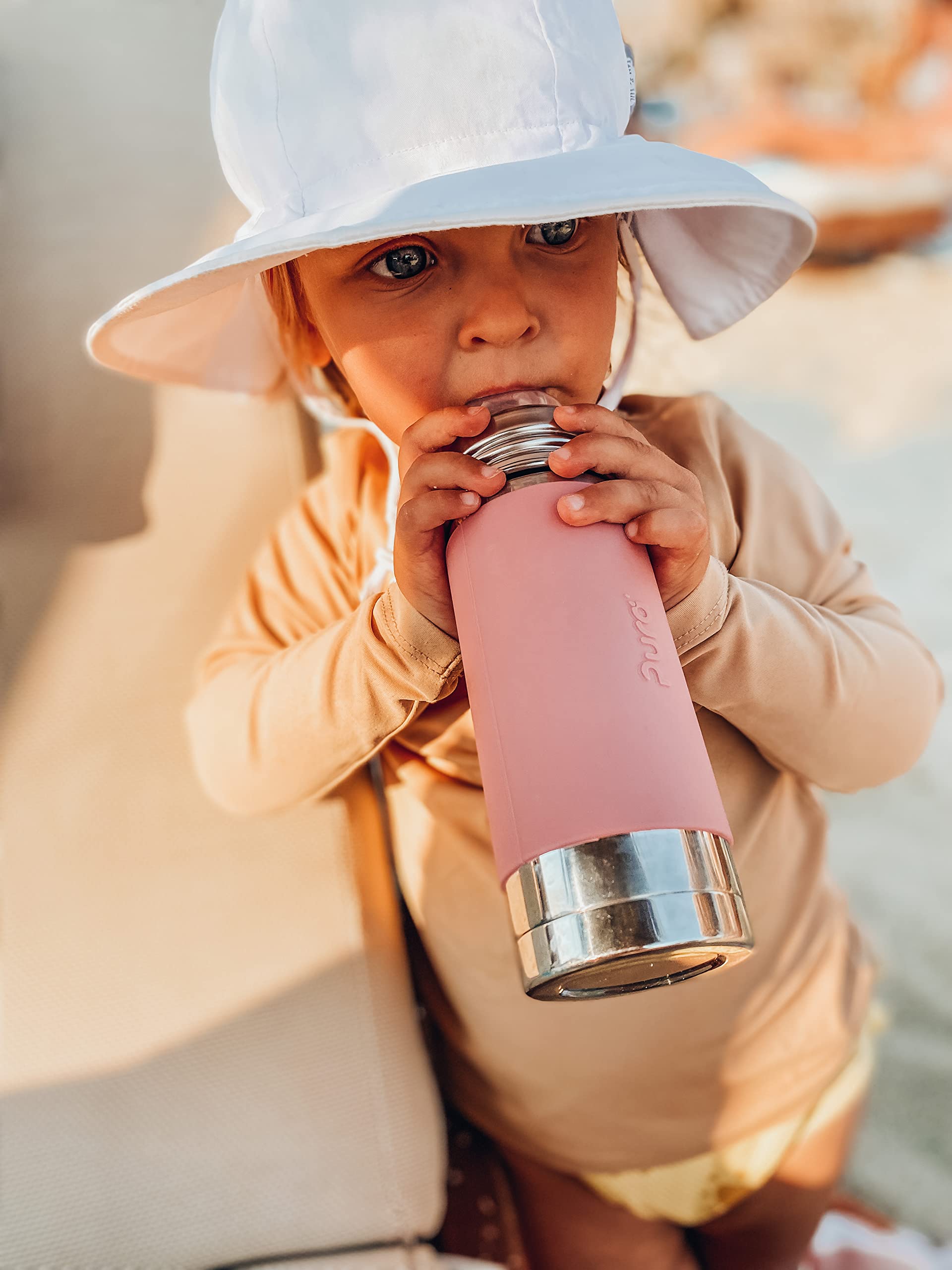 Foto 5 | Botella de Agua Pura Rosa de Acero Inoxidable de 260 ml-Venta Internacional