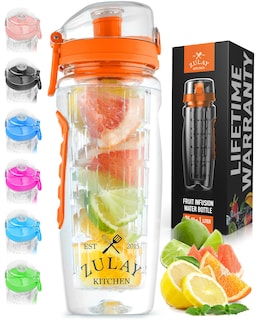 Foto 1 | Botella de Agua Zulay Kitchen Naranja 1 Litro con Infusor de Fruta - Venta Internacional