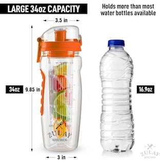 Foto 5 | Botella de Agua Zulay Kitchen Naranja 1 Litro con Infusor de Fruta - Venta Internacional
