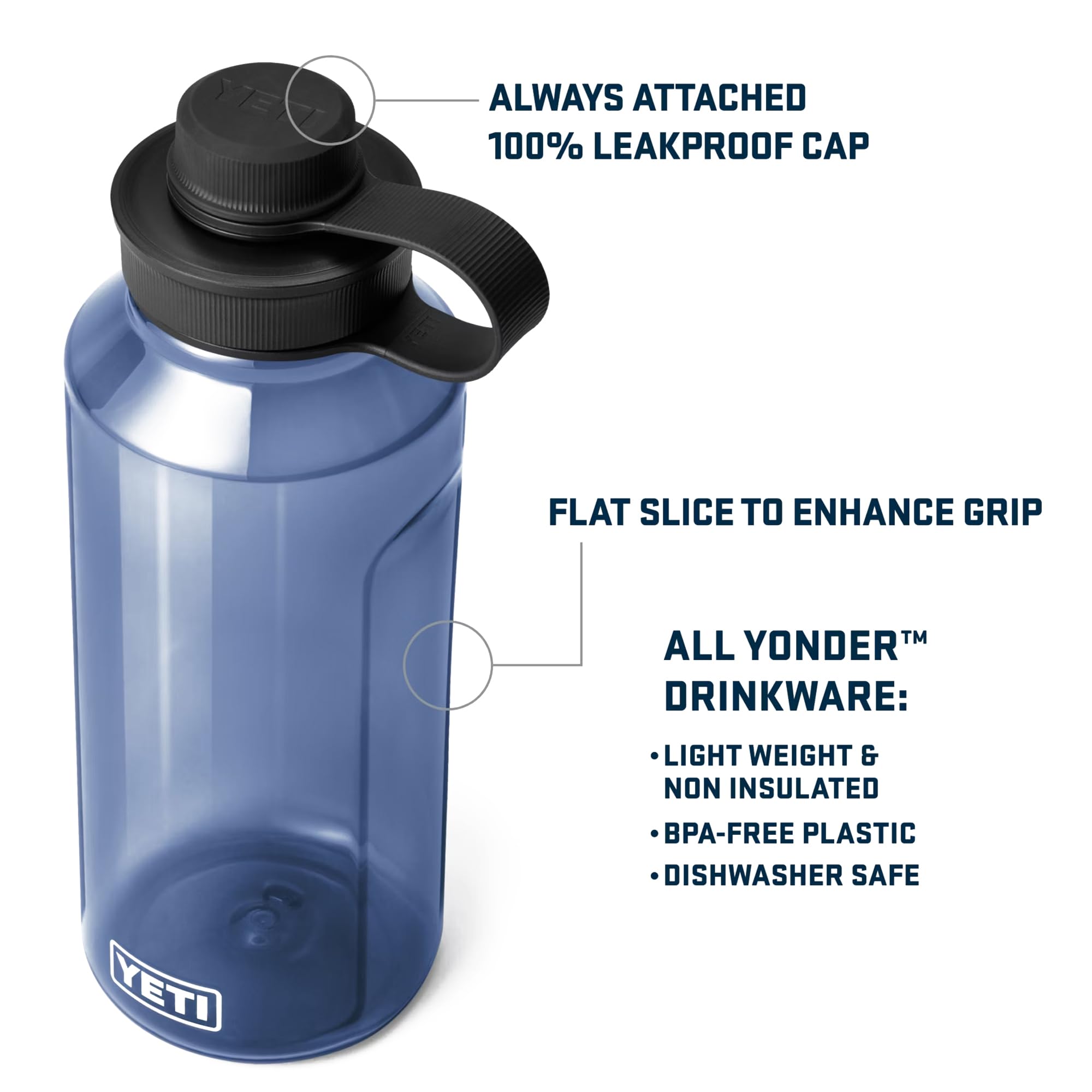 Foto 3 pulgar | Botella De Agua Yeti Yonder 1,5 L, 1500 Ml, Azul Marino Con Tapa De Amarre - Venta Internacional.