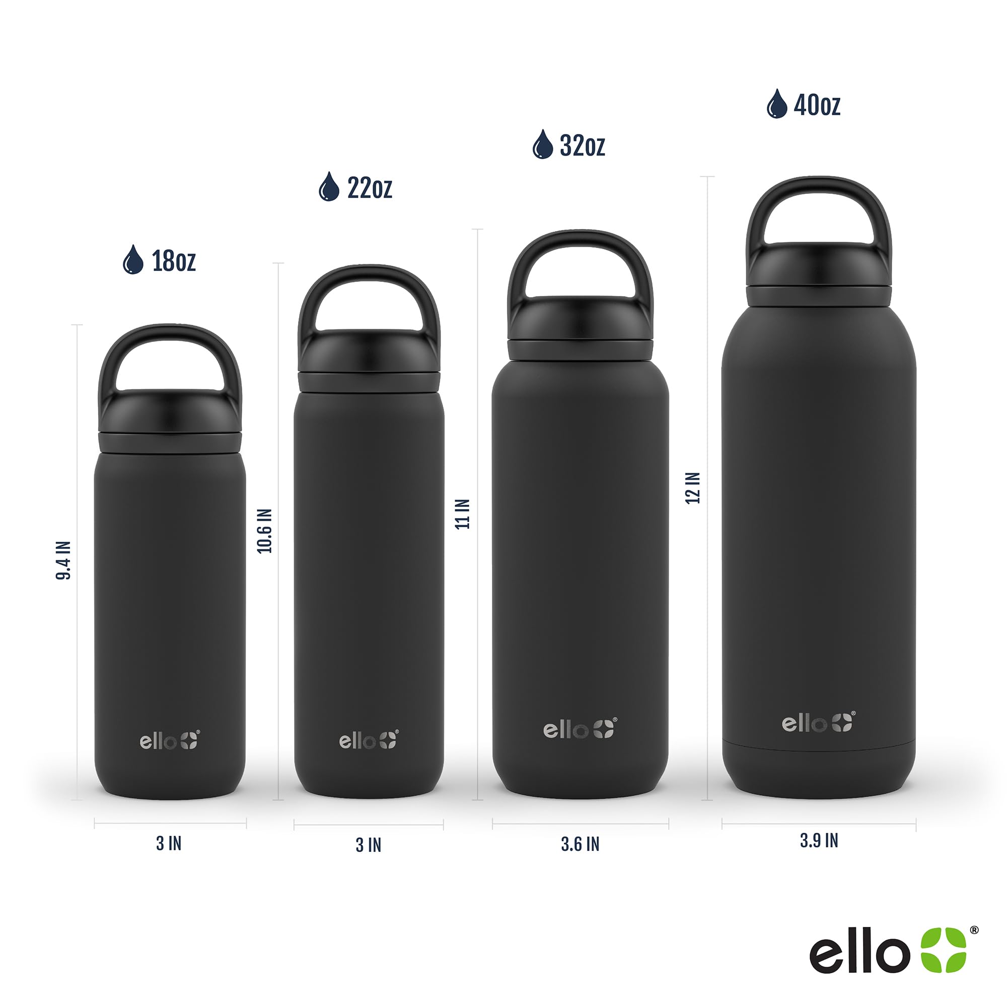 Foto 5 pulgar | Botella De Agua Ello Cooper Twist 946ml De Acero Inoxidable Gris - Venta Internacional.