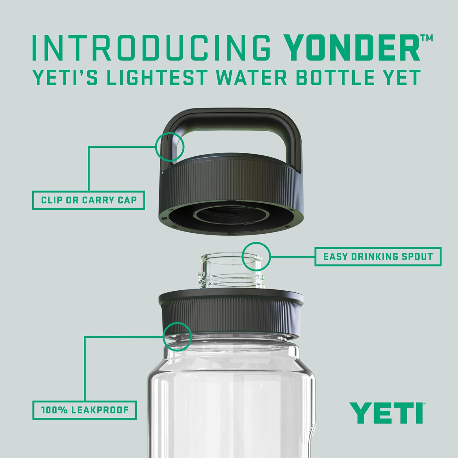 Foto 3 pulgar | Botella De Agua Yeti Yonder 1,5 L/1500 Ml Transparente Con Tapa Yonder Chug - Venta Internacional.