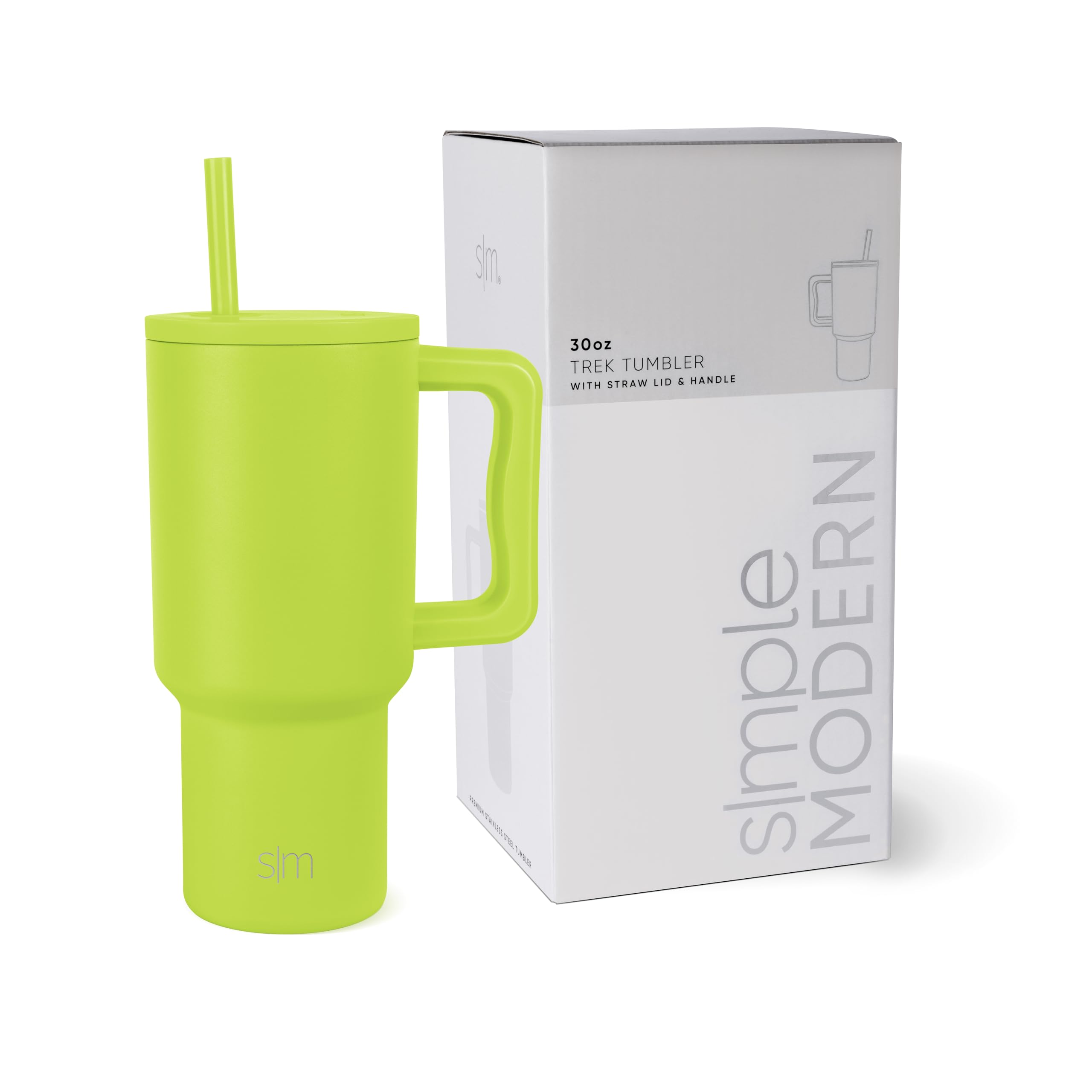 Foto 2 pulgar | Vaso Simple Modern Trek De 900 Ml Con Asa Y Tapa Con Pajita, Color Verde - Venta Internacional.