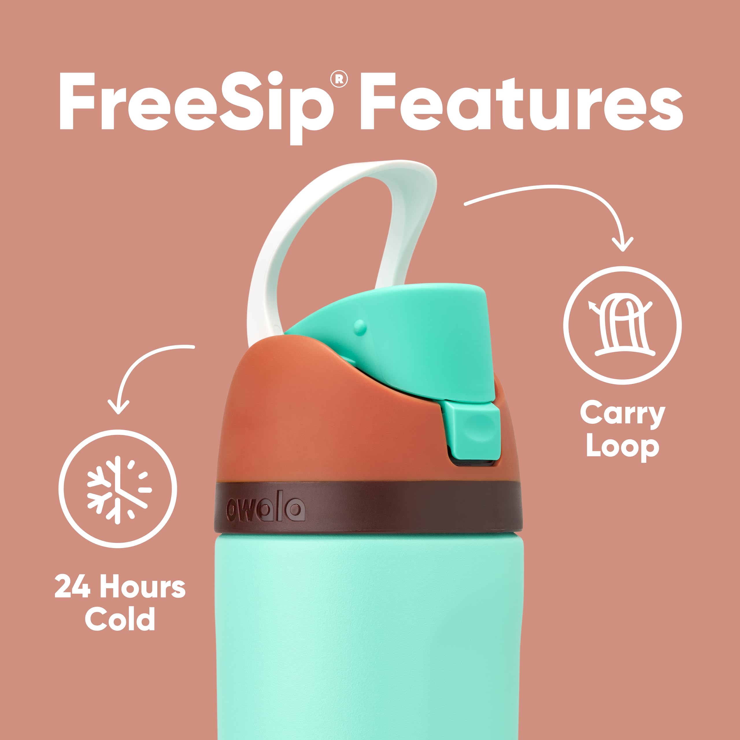 Foto 4 | Botella De Agua Owala Kids Freesip Con Aislamiento De 470 Ml De Acero Inoxidable - Venta Internacional.