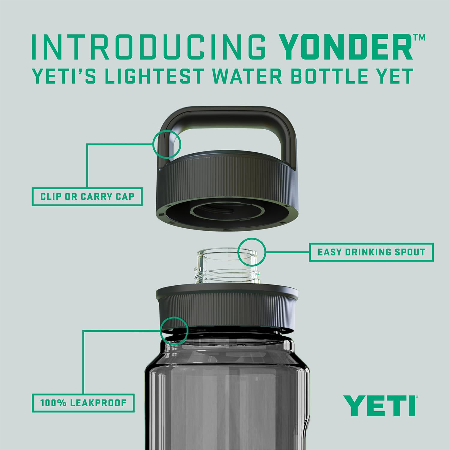 Foto 3 pulgar | Botella De Agua Yeti Yonder De 1,5 L, 1500 Ml, Color Carbón Con Tapón - Venta Internacional.
