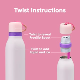 Foto 3 | Botella De Agua Owala Freesip Twist Con Aislamiento De 700 Ml, Color Rosa Y Morado - Venta Internacional.