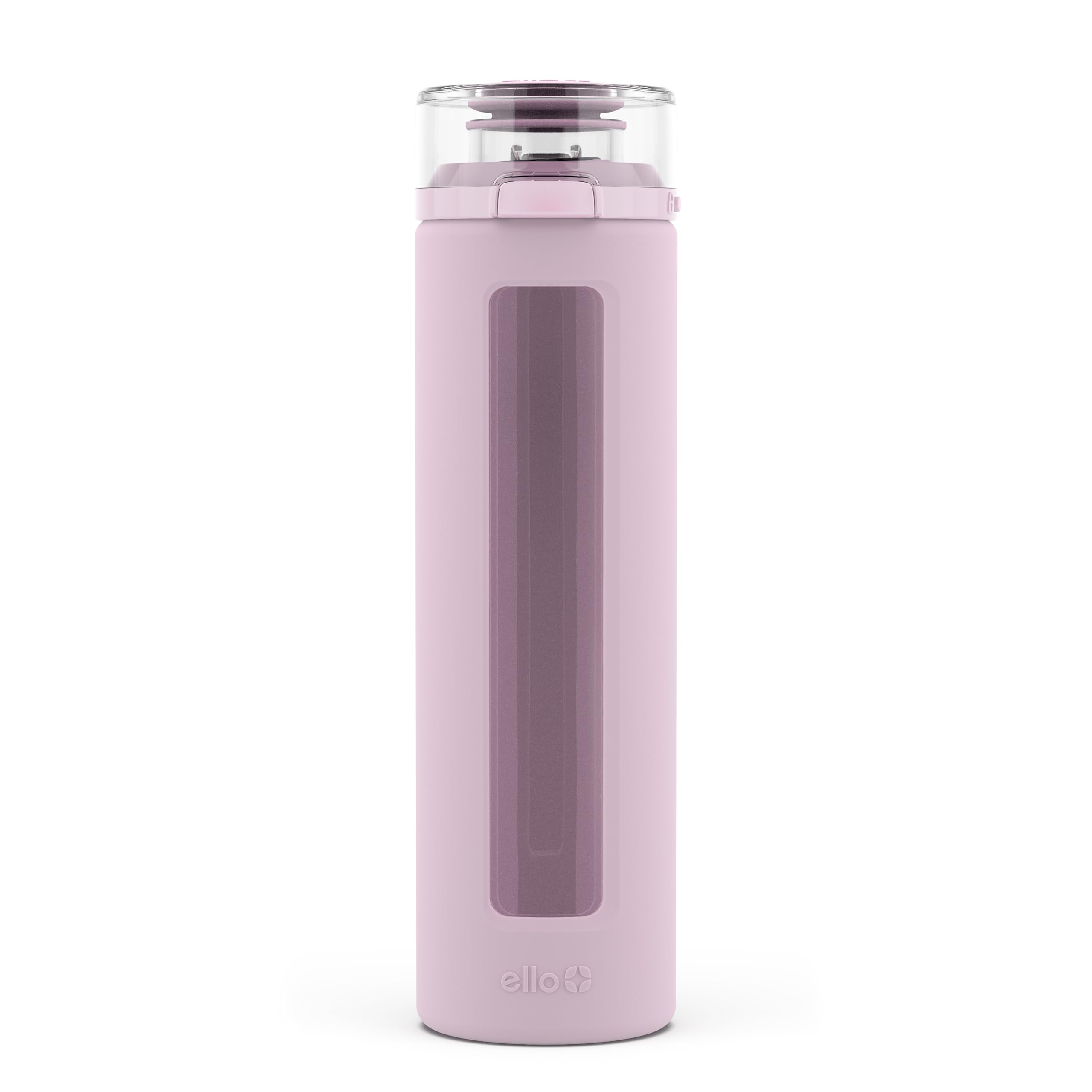 Botella De Agua Ello Syndicate, Vidrio Reutilizable, 600 Ml, Color Rosa Cachemir - Venta Internacional.