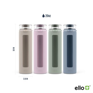 Foto 7 | Botella De Agua Ello Syndicate, Vidrio Reutilizable, 600 Ml, Color Rosa Cachemir - Venta Internacional.