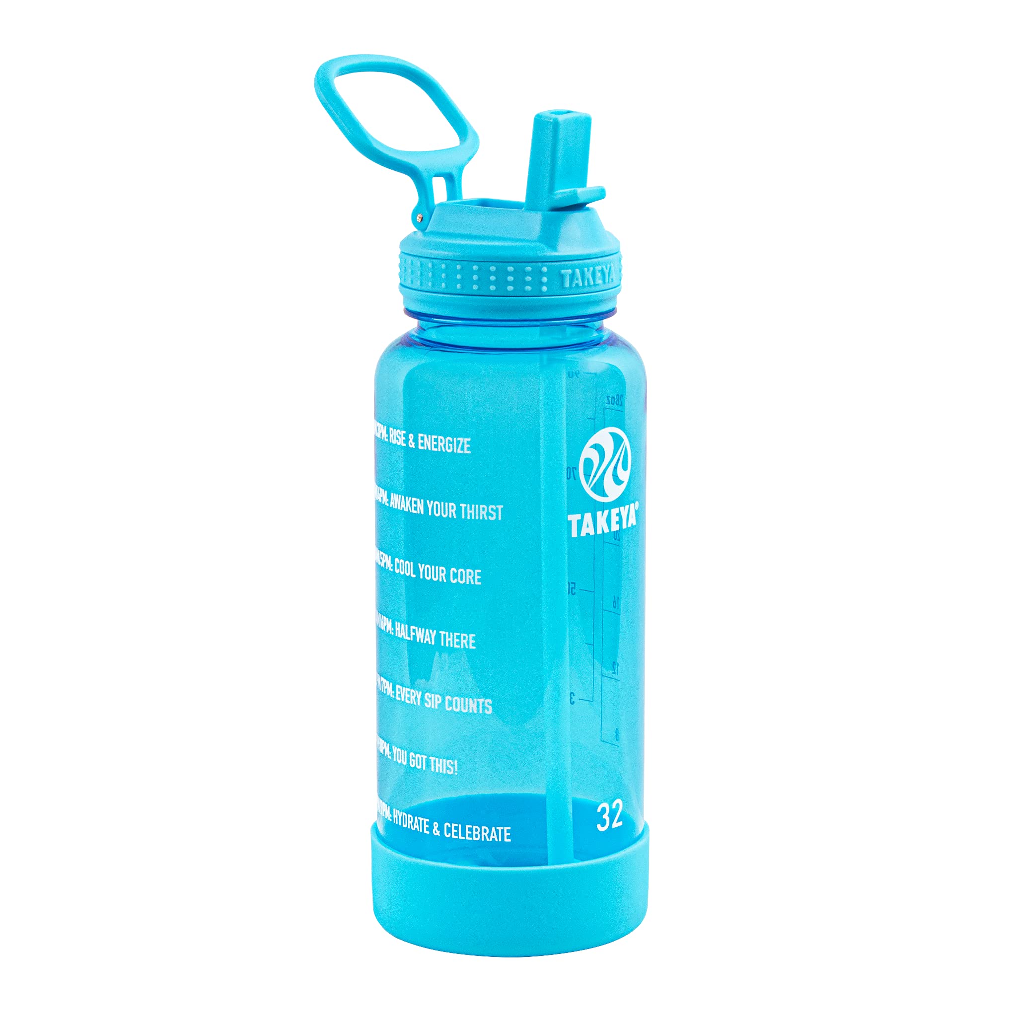 Foto 2 pulgar | Botella De Agua Takeya Motivational De Plástico Tritan Sin Bpa De 1 Litro - Venta Internacional.